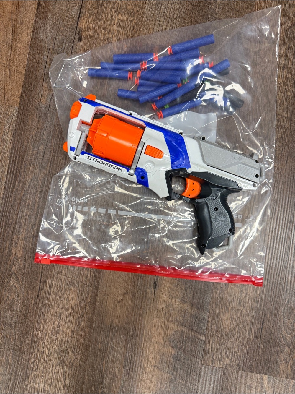 Nerf Strongarm Revolver Blaster - Blue/Orange/White/Black